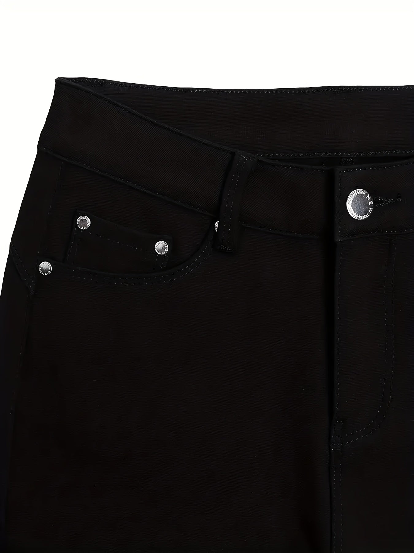 Women's Plus Size Black Skinny Jeans High Waist Denim Pants