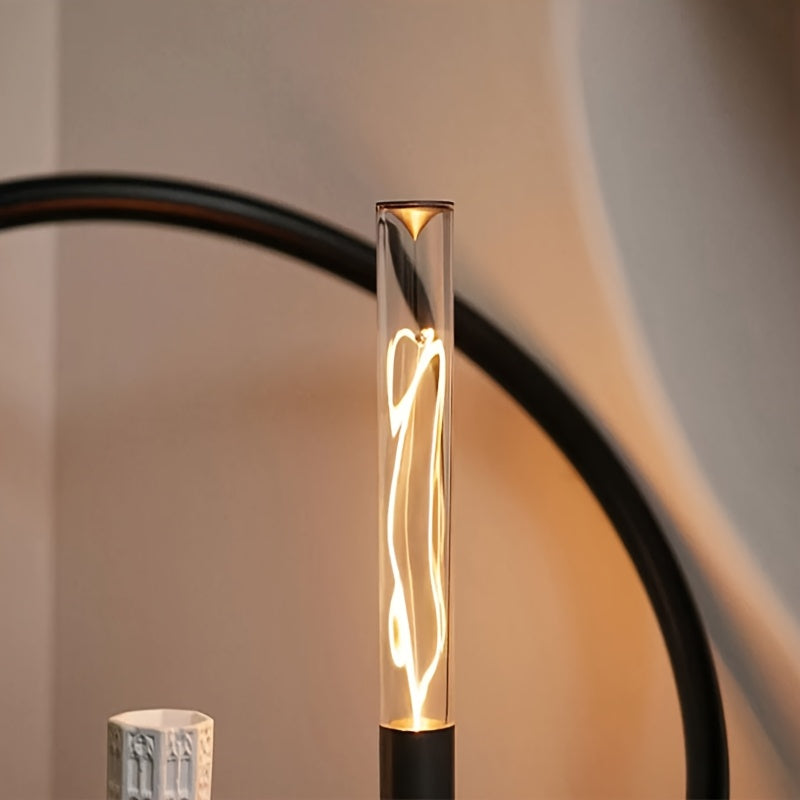 Современная USB-заряжаемая магнитная сенсорная настольная лампа с LED-атмосферным освещением для прикроватной тумбочки, кемпинга, баров.