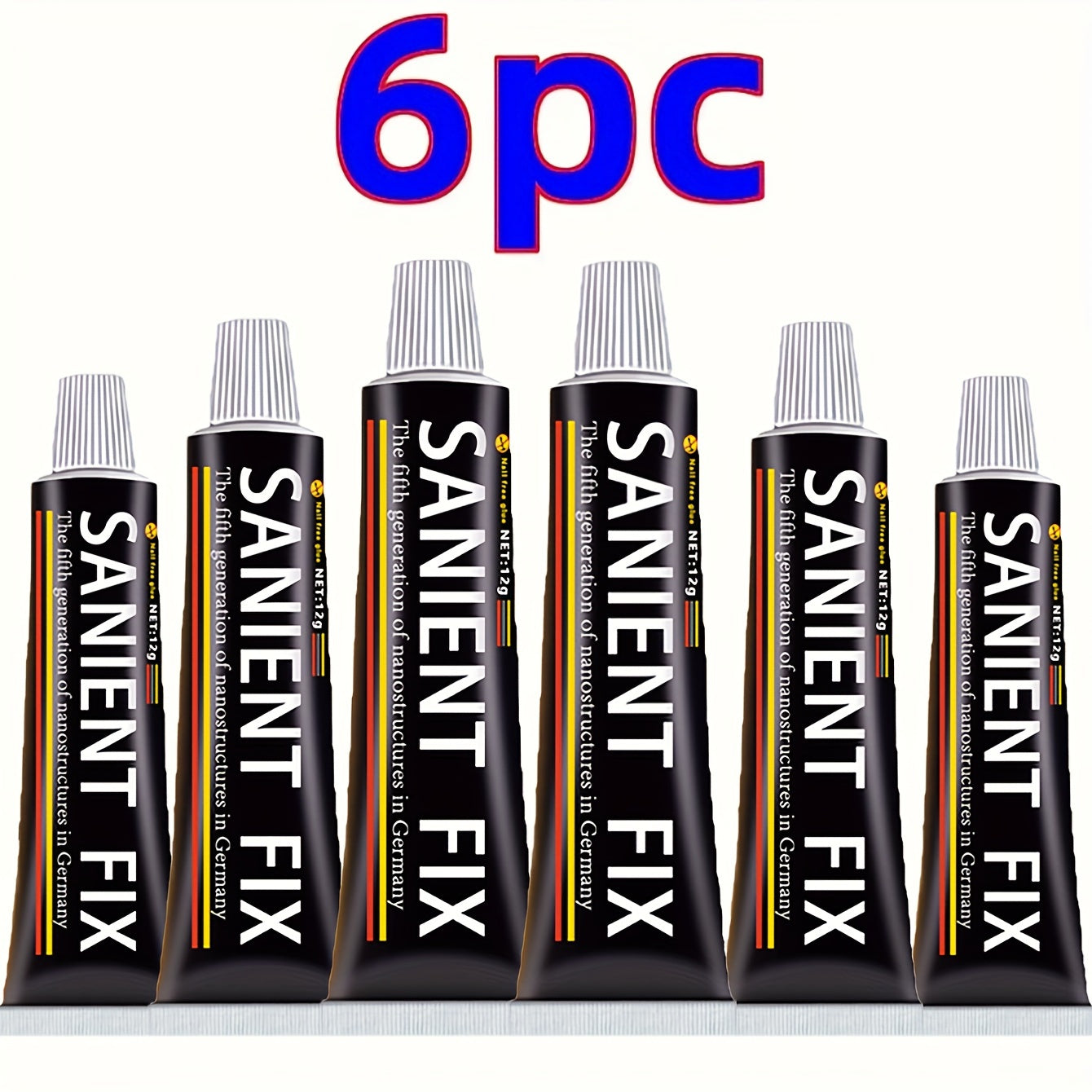 6pcs Waterproof Multi-Surface Super Glue for Metal Wood Stone Glass
