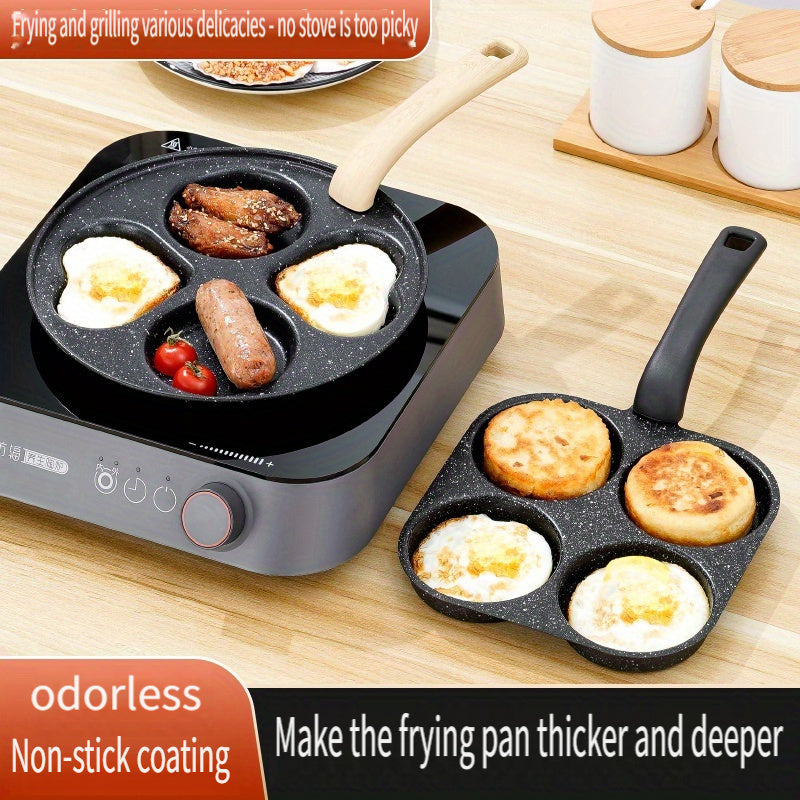 Cast Iron Egg Cooker Non-Stick with Handle for Pancakes Eggs and More