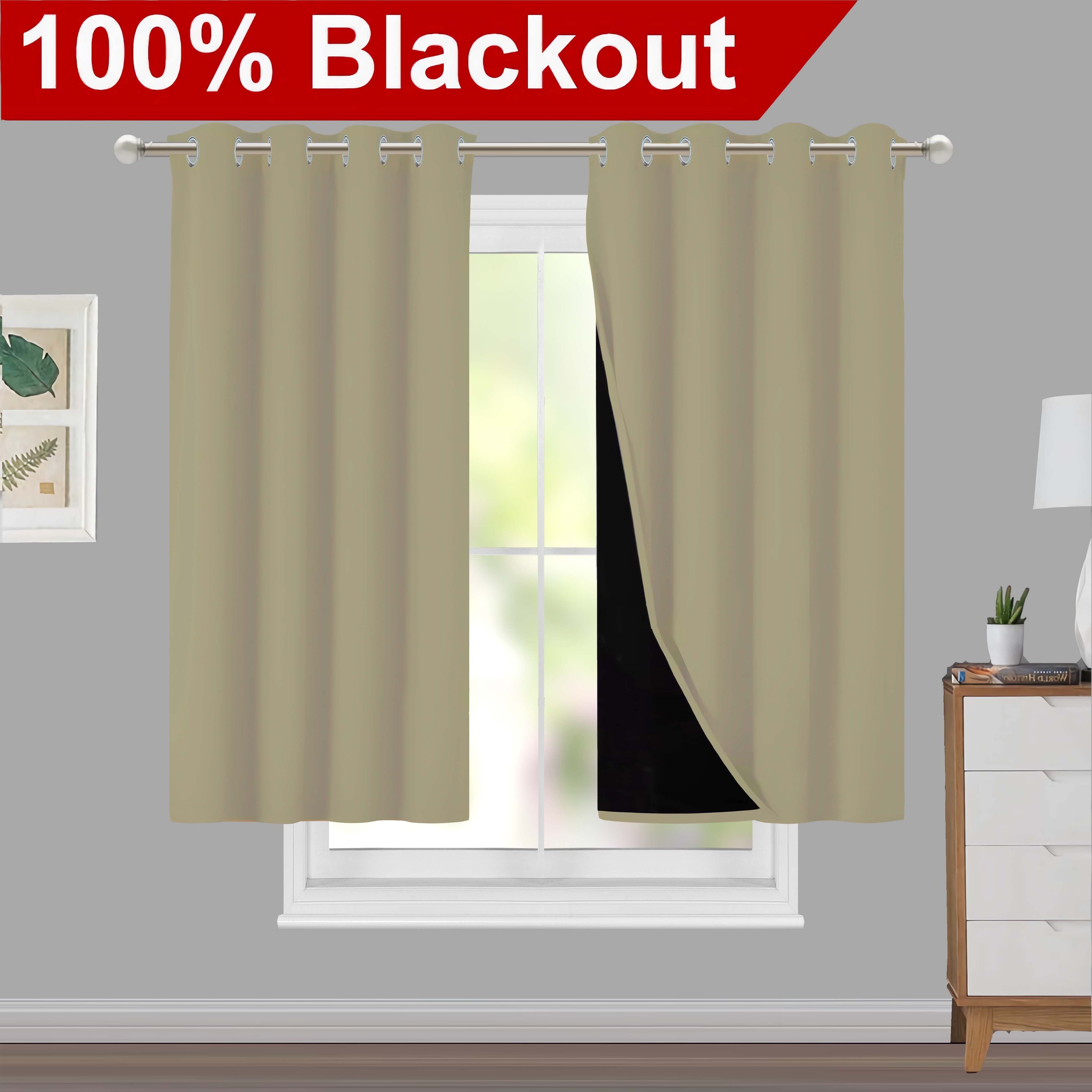 Blackout Curtains for Living Rooms and Bedrooms, Light-Blocking, Thermal Insulated