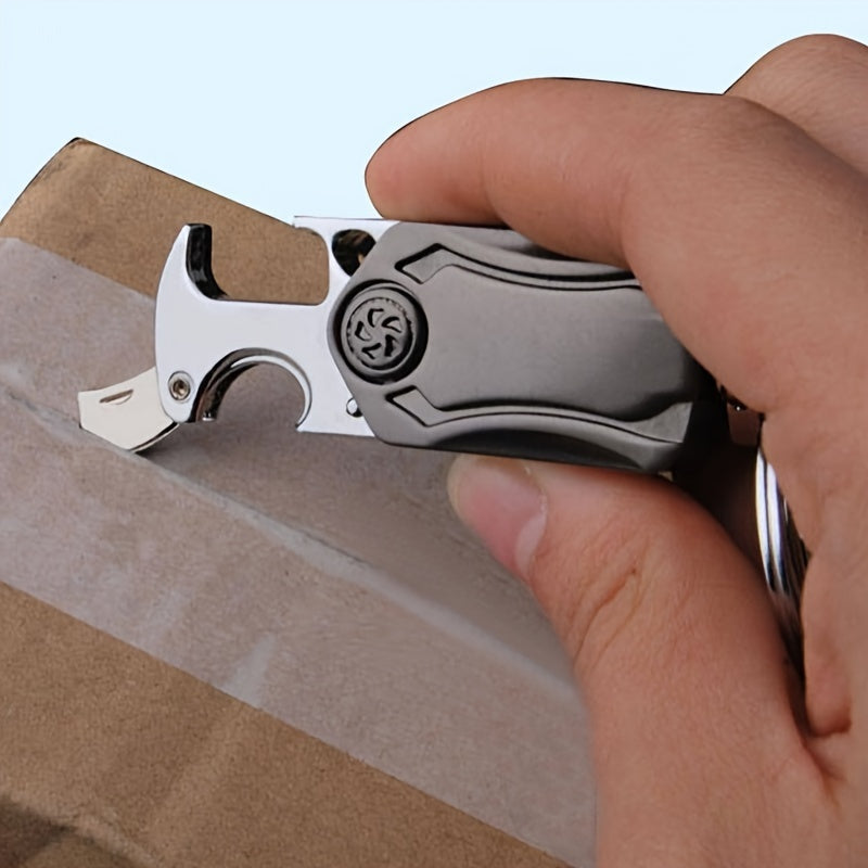 Multipurpose Keychain with Spinner, Bottle Opener, Key Holder, Knife, Phone Stand