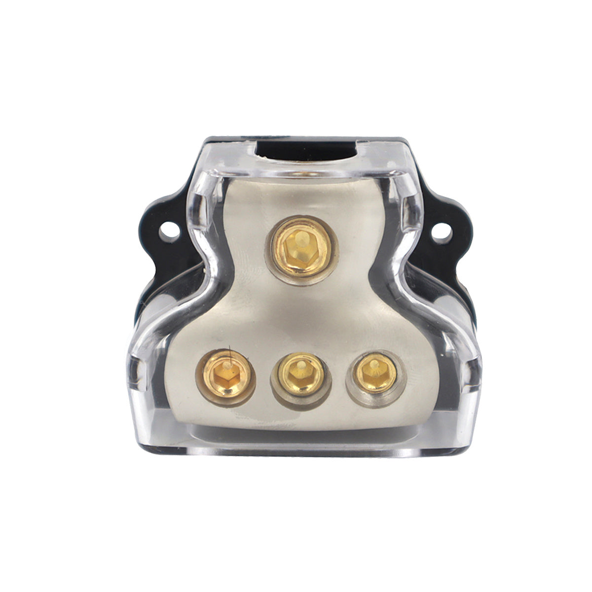 Bloque de distribución de energía de alta conductividad de 1/0 AWG a 3x4 AWG, aluminio resistente al calor con acabado en níquel