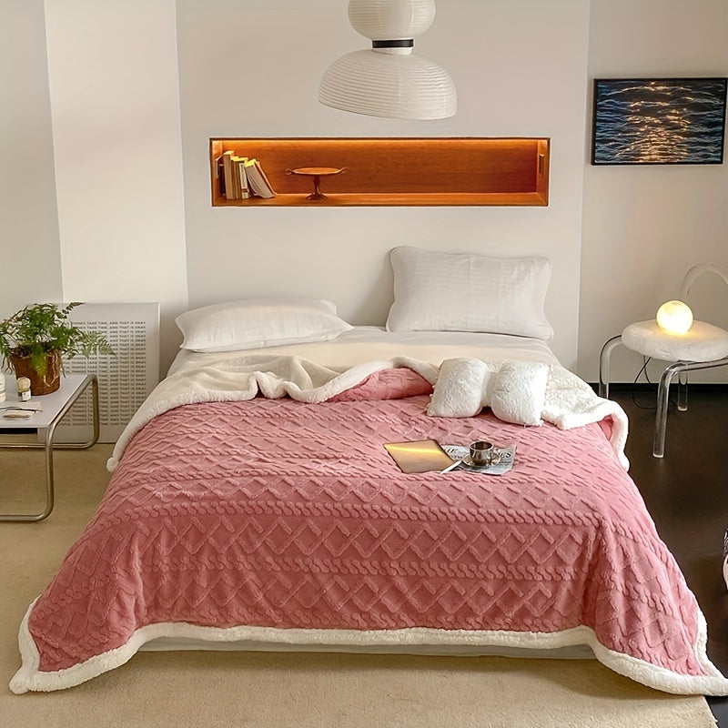 Qulay Fleece tashlash plashkasi 1-chi qirrali ikki tomonlama yumshoq polyester, yotoqxona va mehmonxona uchun, yashil, ko'k, sariq