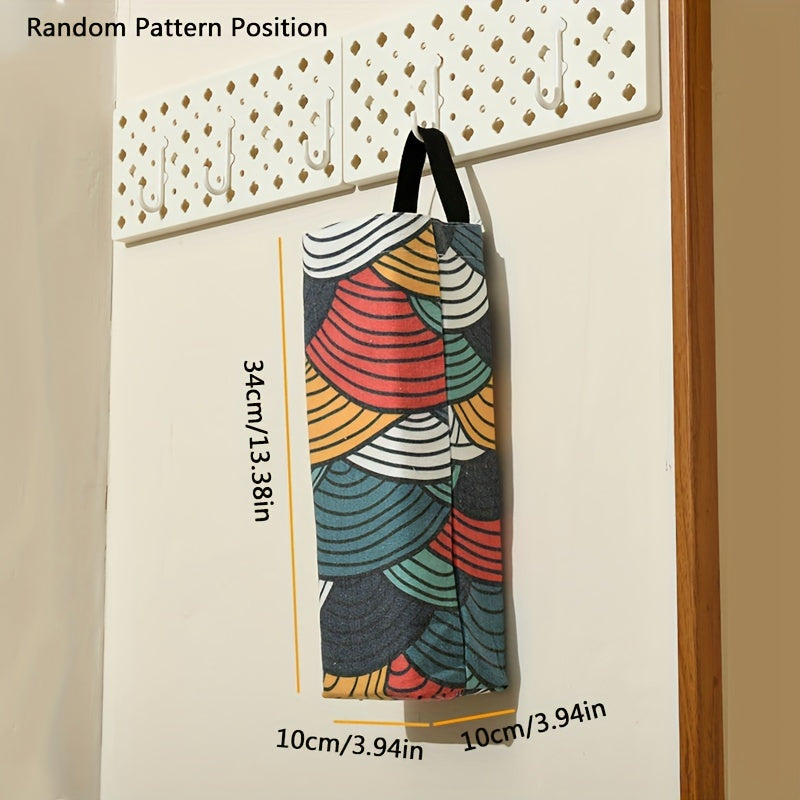 Dispensador organizador de bolsas de basura de pared con gran capacidad para cocina