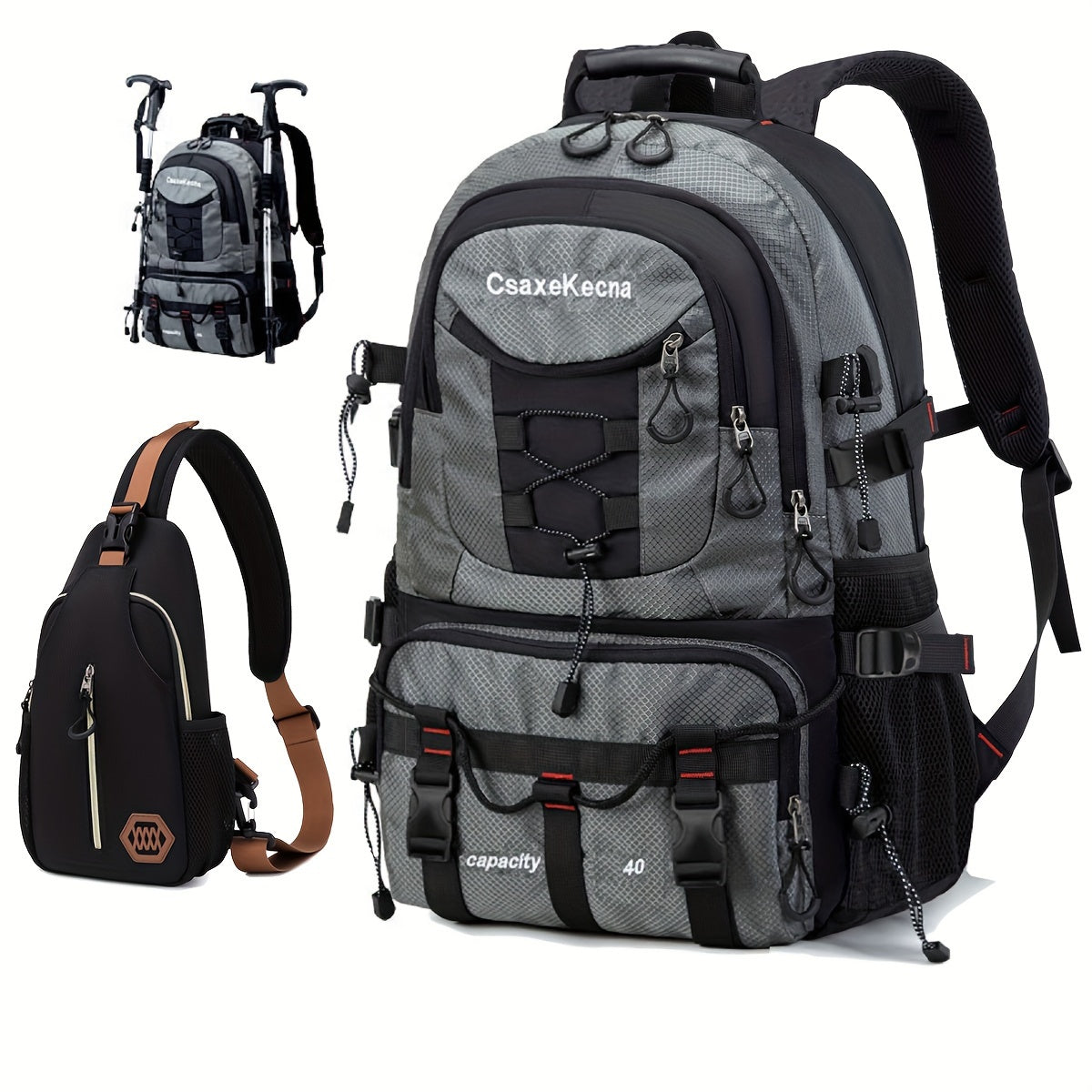 Mochila de viaje de gran capacidad para hombres y mujeres con compartimento para portátil y carga USB