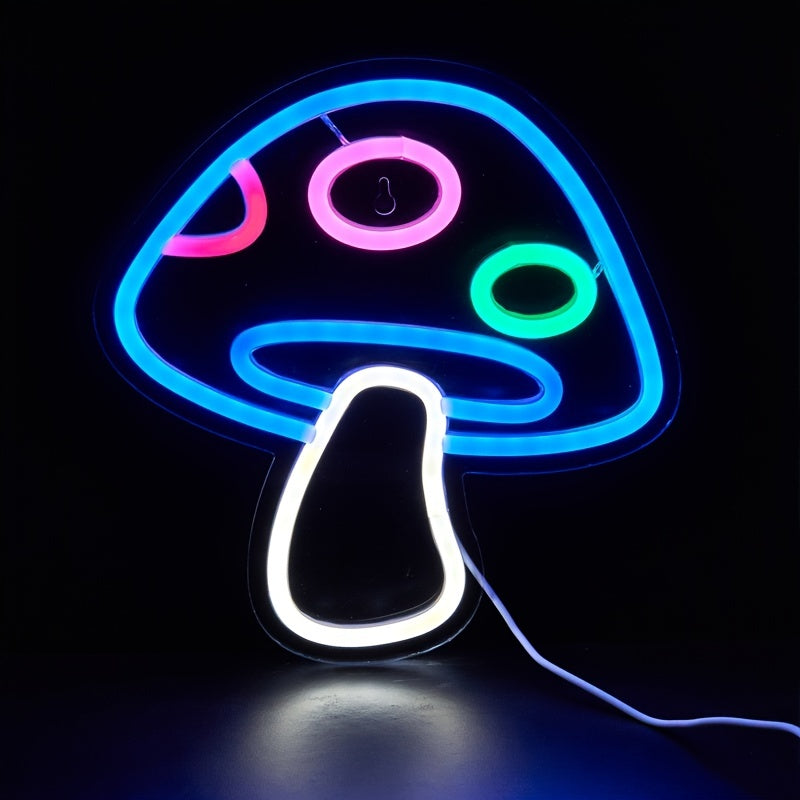 LED Neon Sign Mushroom Light for Game Room Bedroom Decor
