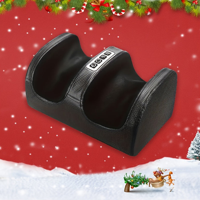 Electric Foot Massager with Heating Deep Kneading Portable Black and White