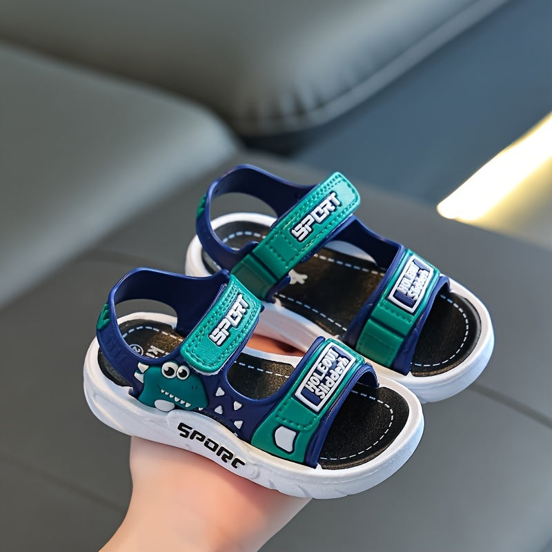 Children's PVC Sandals Boys Girls Adjustable Closure Breathable Lightweight Casual Summer