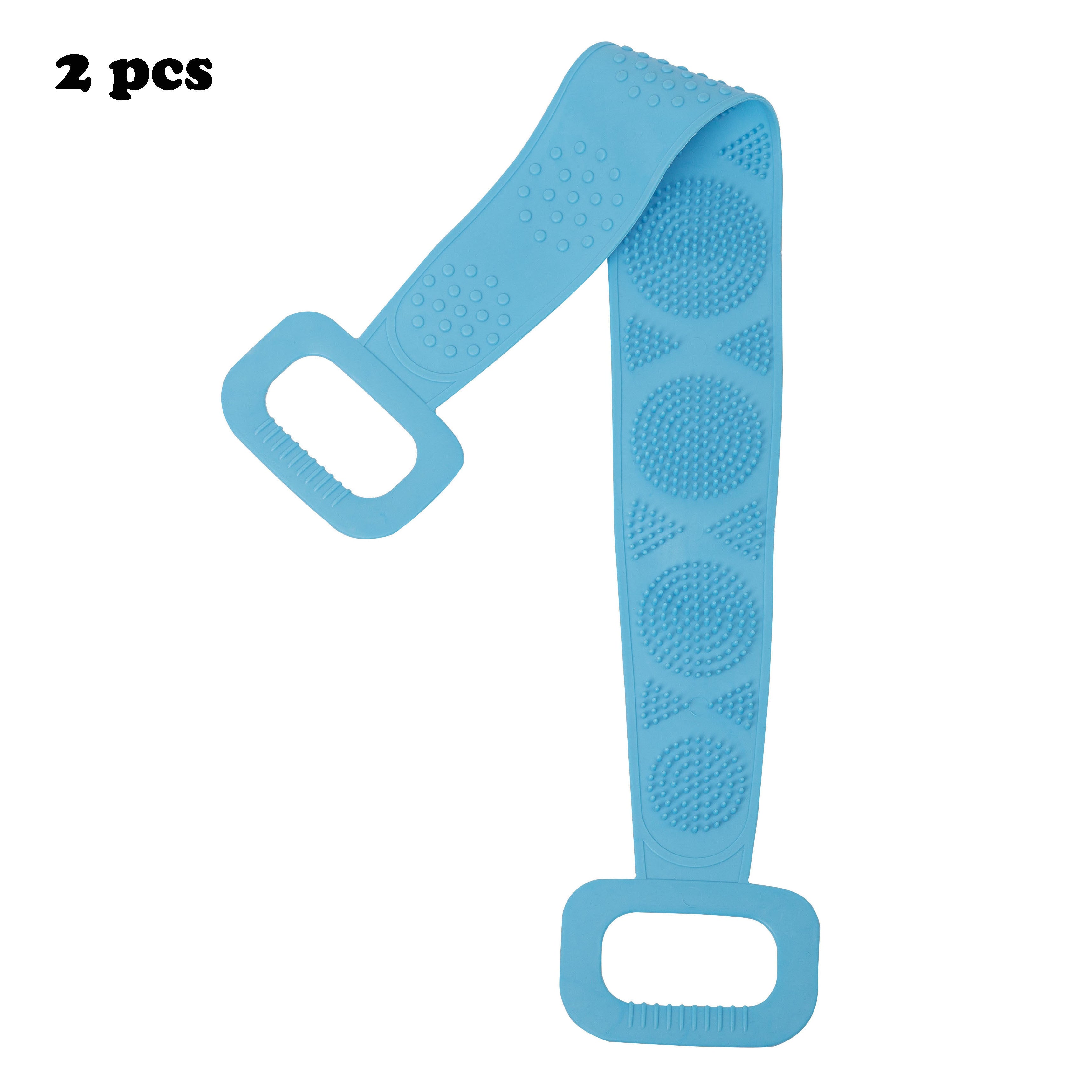 Cepillo de baño de silicona exfoliante con esponja para la ducha y mango largo