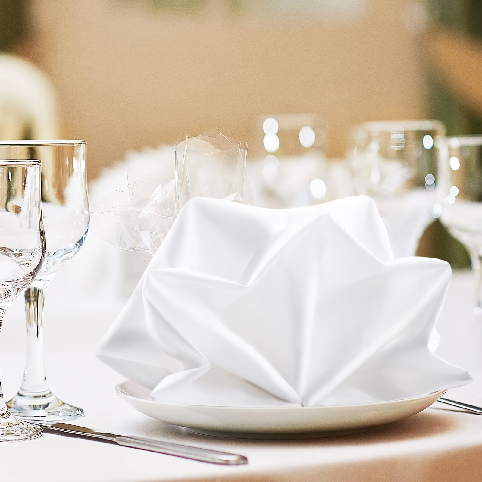 Set of 12 Reusable Cotton Cloth Napkins 45.72 cm for Dining and Events