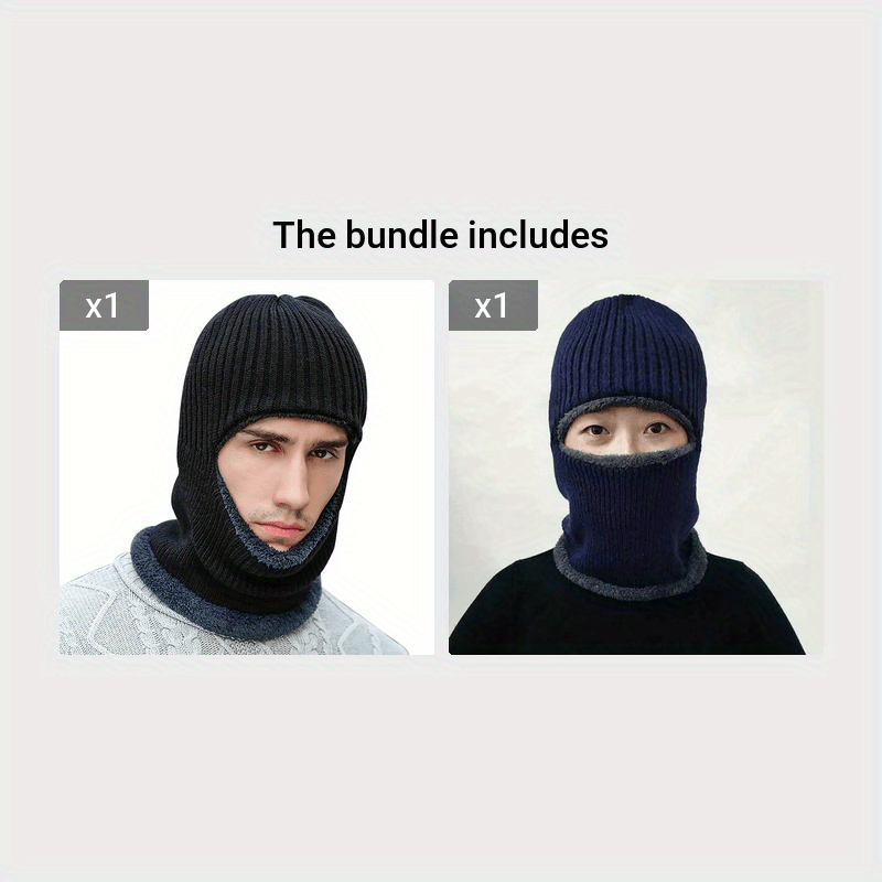Winter Fleece Ski Mask Balaclava Windproof Head Cover for Men Women