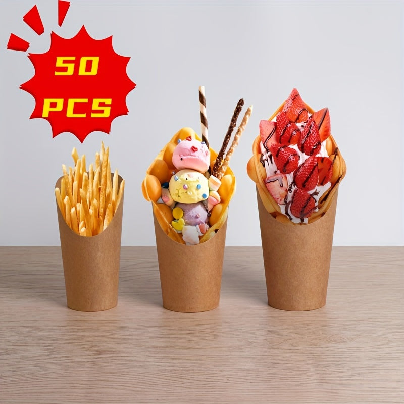 50 French Fry Racks and 12oz Disposable Paper Cups for Food Service