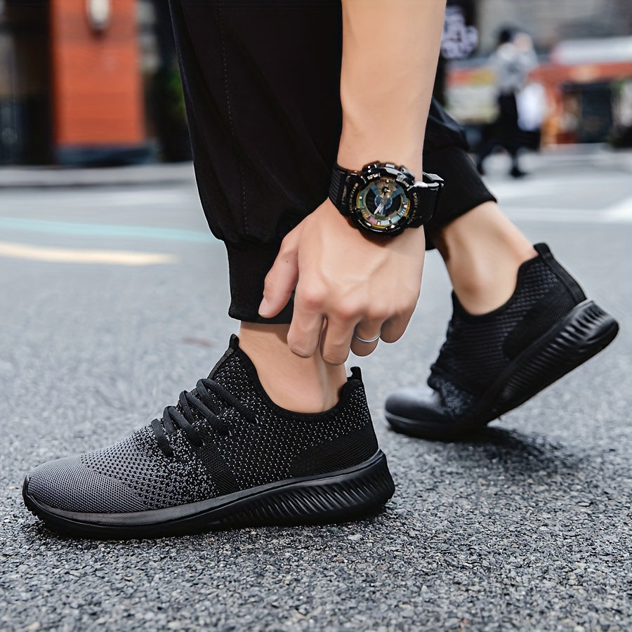 Plus Size Breathable Running Shoes for Men Non-Slip Soft Sole Casual Sneakers