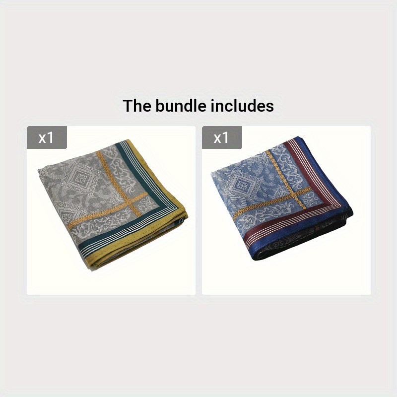 Erkaklar paxtali jakard sharf, qalin, teri so'radigan, nafis rangli, to'qilgan