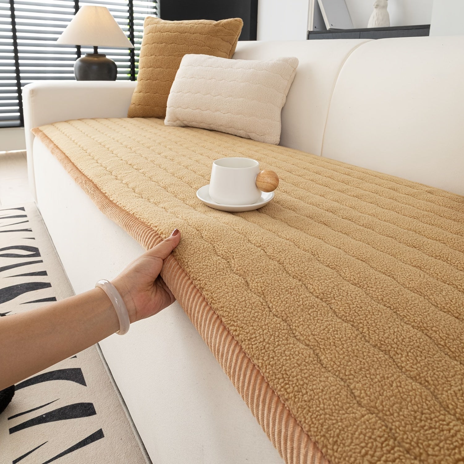 Bohemian Style Washable Pet-Friendly Non-Slip Sofa Cover for Living Room and Office