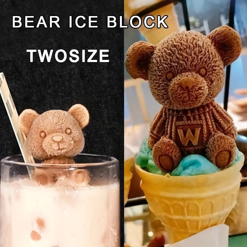 Silicone Bear Ice Cube Mold Kitchen Gadget Ice Ball Cubes for Drinks
