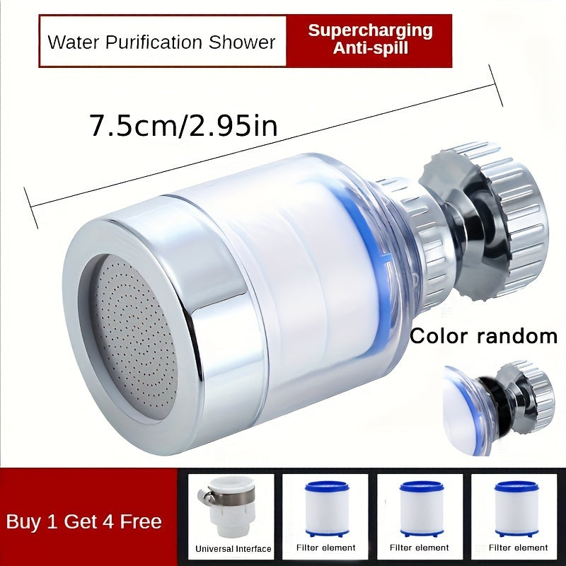 Water-Saving Shower Head with Built-In Filter and Pressure Boost Technology