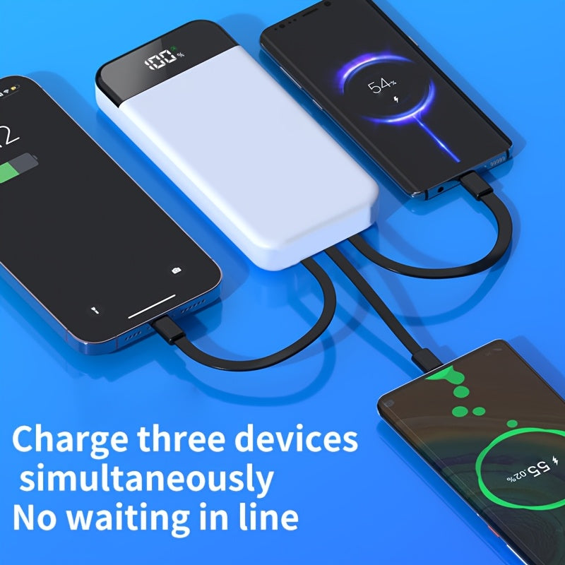 20000mAh Portable Power Bank with 22.5W Fast Charging and LED Camping Light