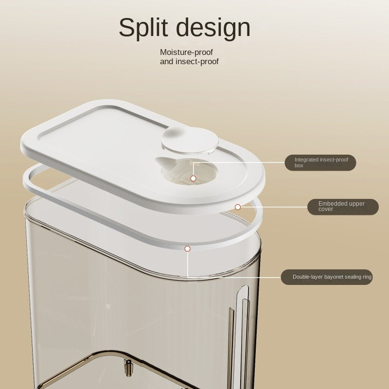 Oziq-ovqat uchun havo o'tkazmaydigan saqlash konteyneri, o'lchov stakan bilan, 176oz 352oz, namlikka chidamli