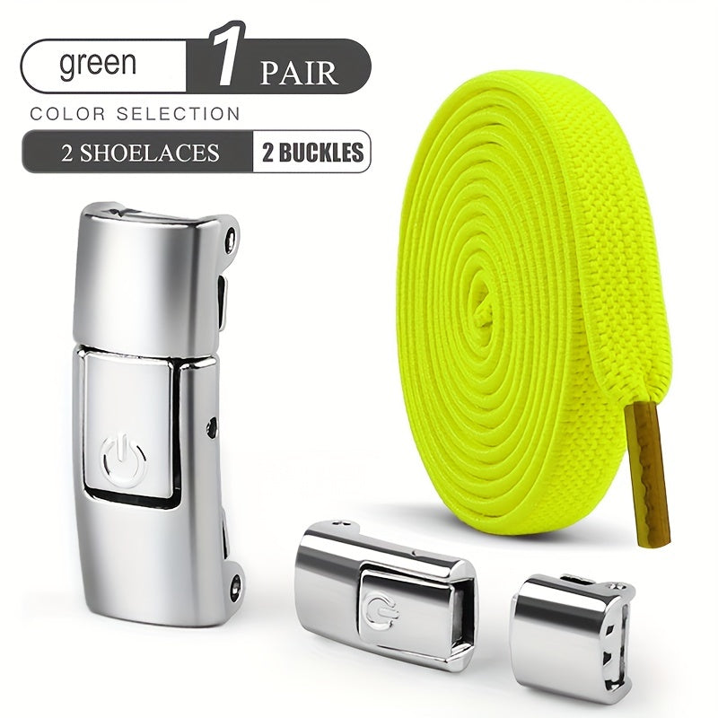 Elastic Shoelaces Set for Sneakers and Canvas Shoes Lightweight Solid Color