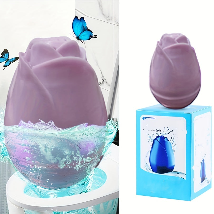 Rose-Shaped Automatic Toilet Cleaner Gel Long-Lasting Residue-Free Household Bathroom Tool