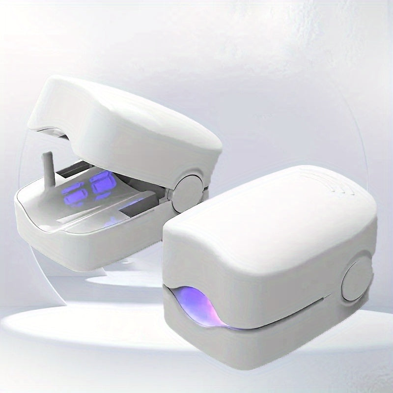 White LED Nail Lamp USB Rechargeable with Blue Light Therapy for Home Nail Care