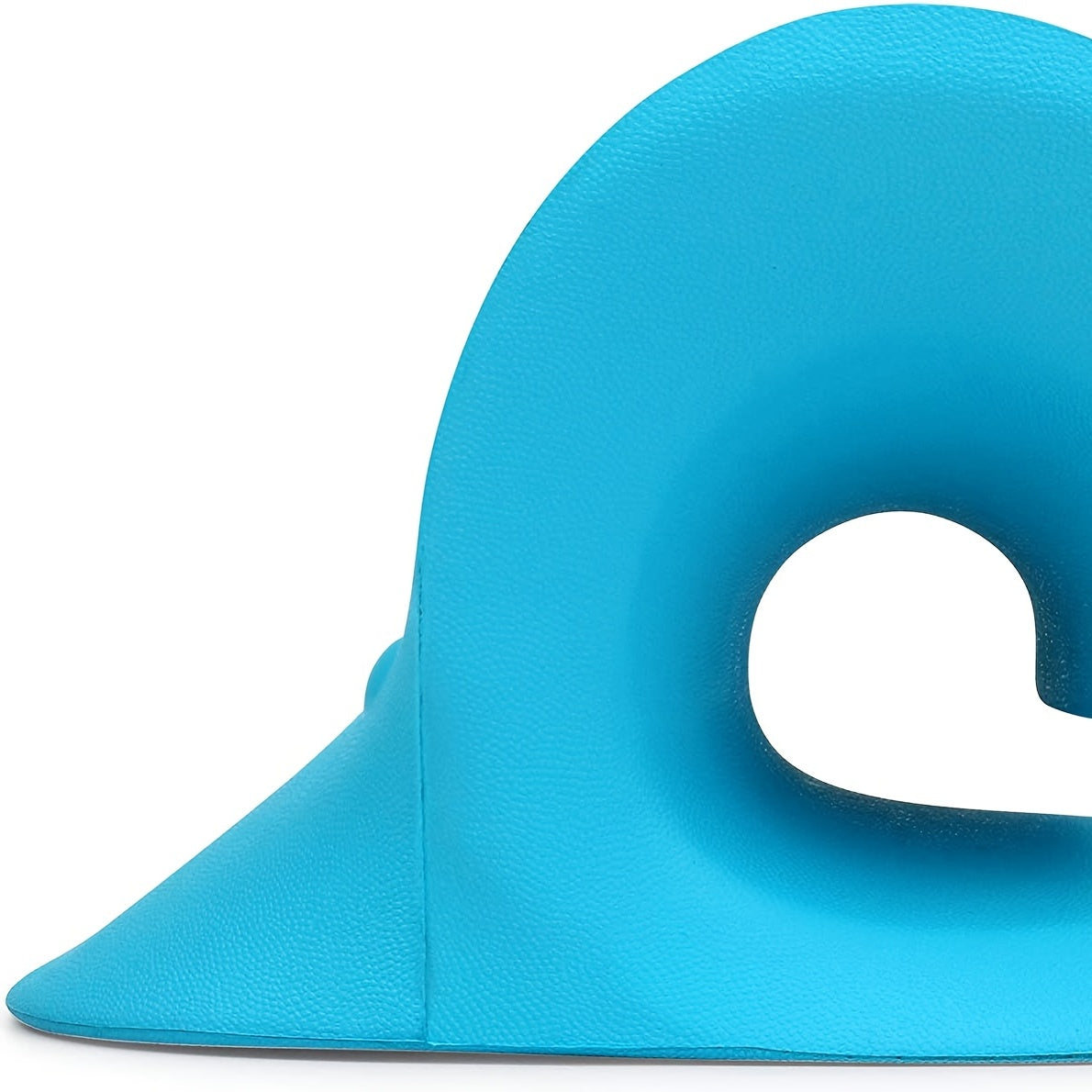 Neck and Shoulder Relaxer Pillow with Cervical Traction Memory Foam Cover Blue Medium Hardness