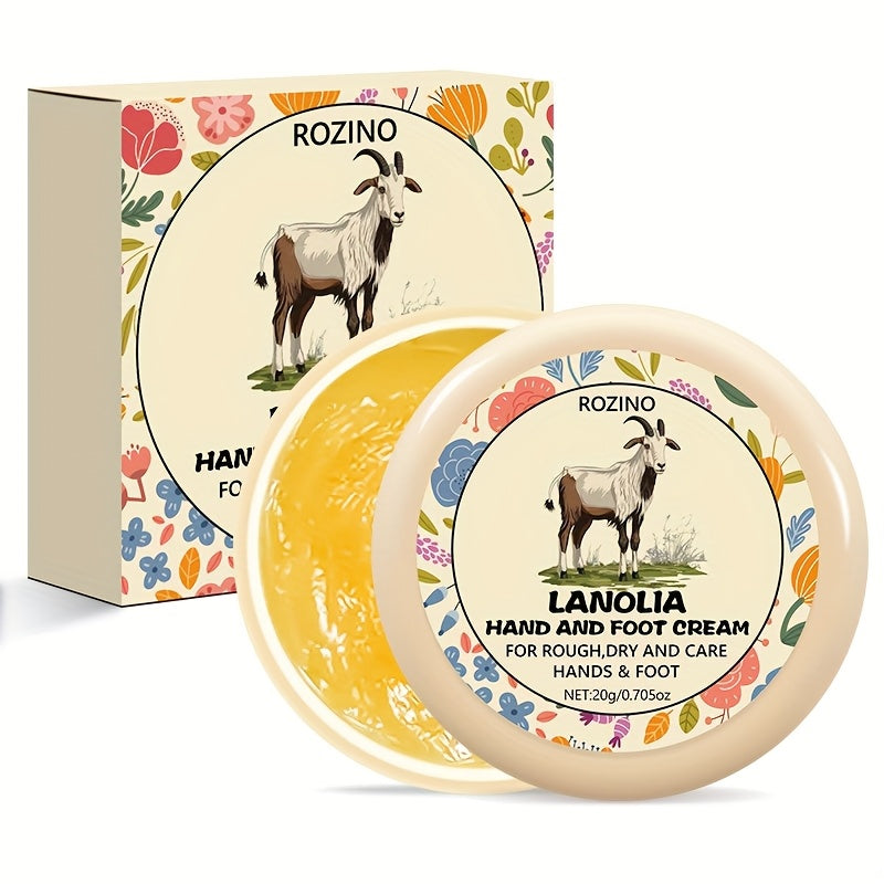 Crema de manos y pies con lanolina y ácido hialurónico para piel seca, hidratante profundo