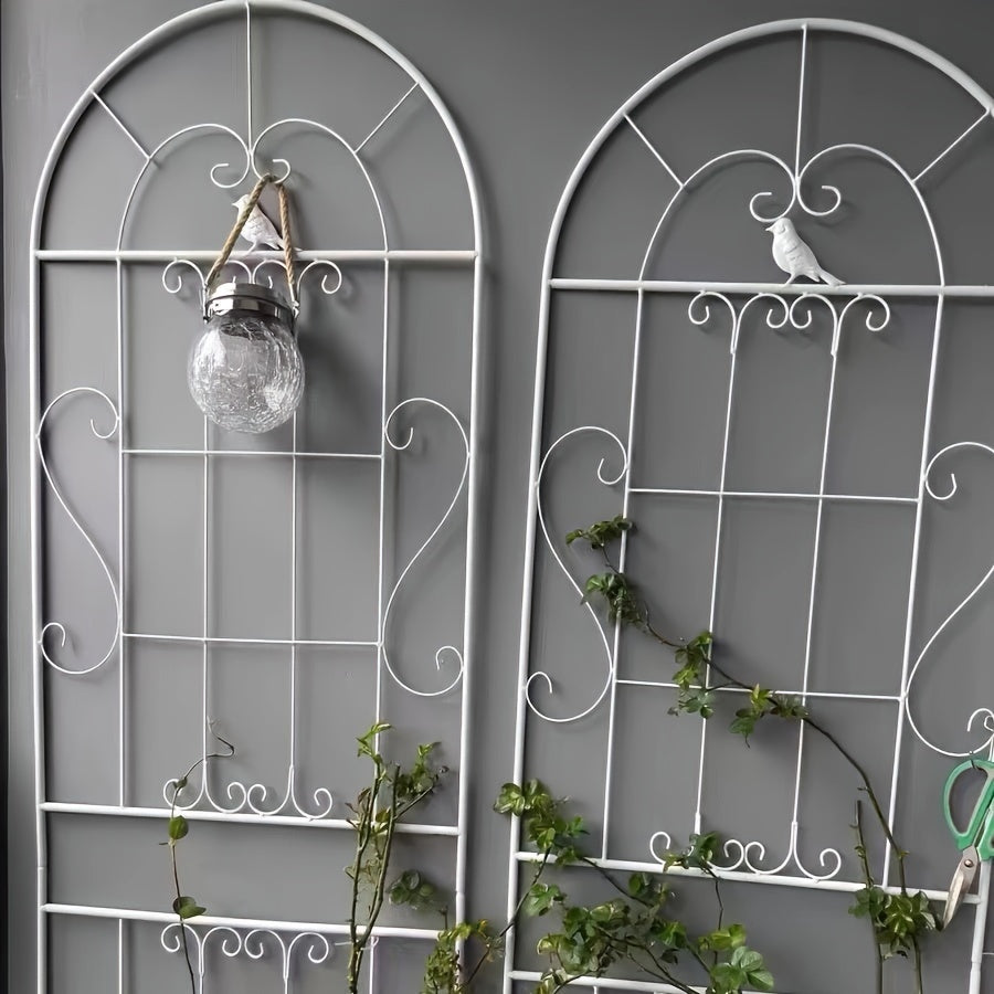 Iron Garden Trellis for Climbing Plants and Flowers Outdoor Support Fence