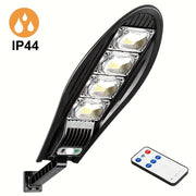 Solar-Powered LED Outdoor Street Light with Motion Sensor and Remote Control for Garden Yard Patio