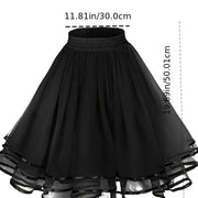 Elegant Princess Tulle Overlay Skirt with Ribbon Details for Girls