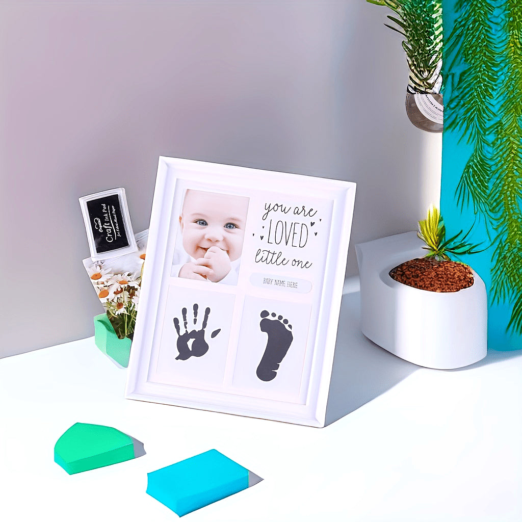 Baby Hand and Footprint Mud Kit for Newborns with Photo Frame Keepsake