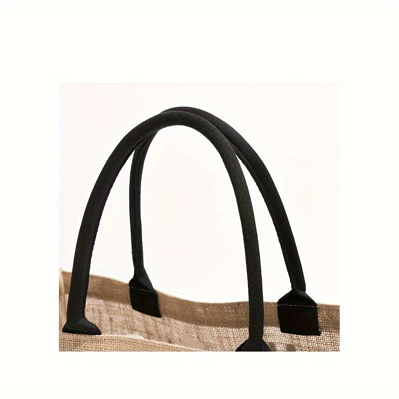 Large Flamingo Pattern Beach Bag with Monogram Tote for Summer Vacation