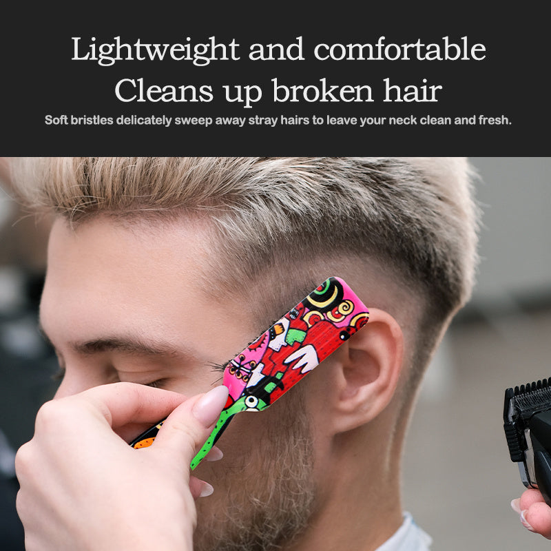 Kit de cepillo para cuello hipoalergénico con cerdas de nylon y mango de plástico, herramienta de cuidado