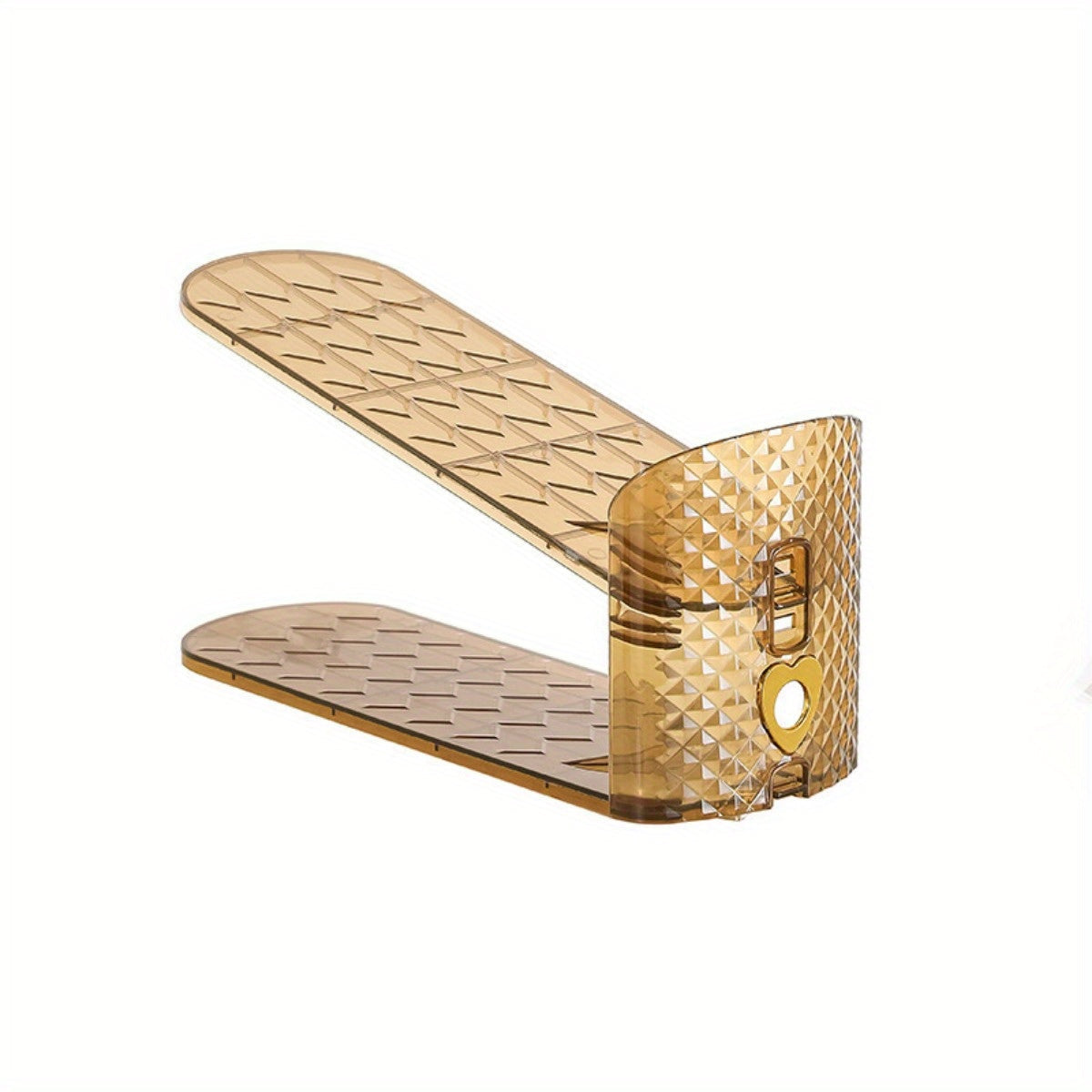 Регулируемая двойная пластиковая полка для обуви с экономящей пространство конструкцией для гостиной - неэлектрический напольный органайзер для обуви без дерева - решение для хранения обуви