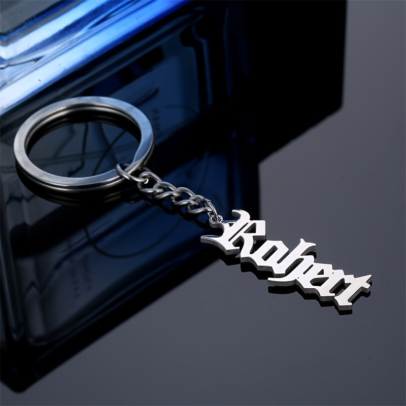 Personalized Stainless Steel Keychain with Custom Name for Mother's Day Gift