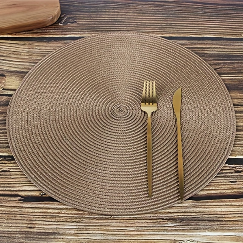 Set of 4 Round Placemats for Dining Table Kitchen Home Decor