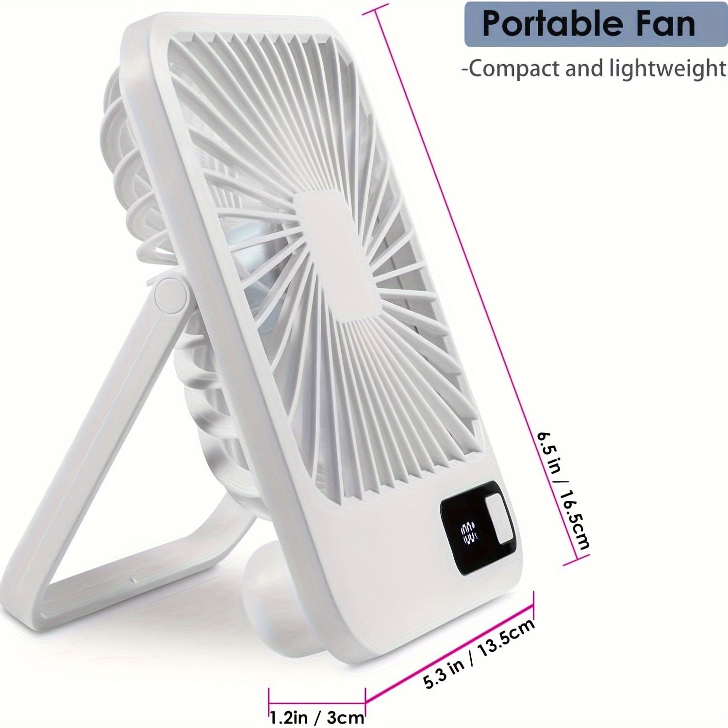 Mini Desktop USB Fan Portable Rechargeable Battery Personal Cooling