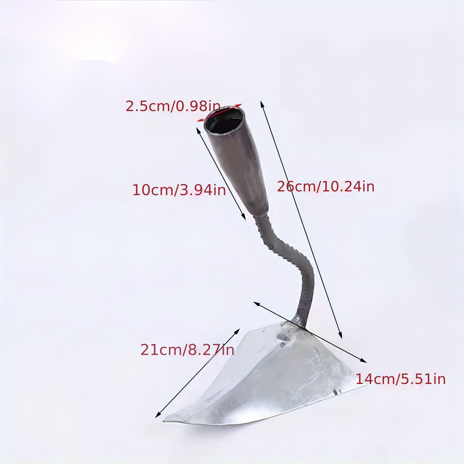 Metal Garden Hoe with V-Shape Blade for Weeding Soil Loosening and Cultivating