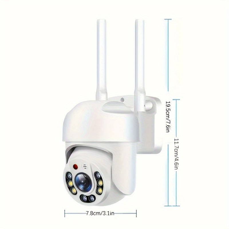 WiFi Security Camera with Full-Color Day Night Vision AI Motion Detection Two-Way Audio 360 Panoramic Home Monitoring