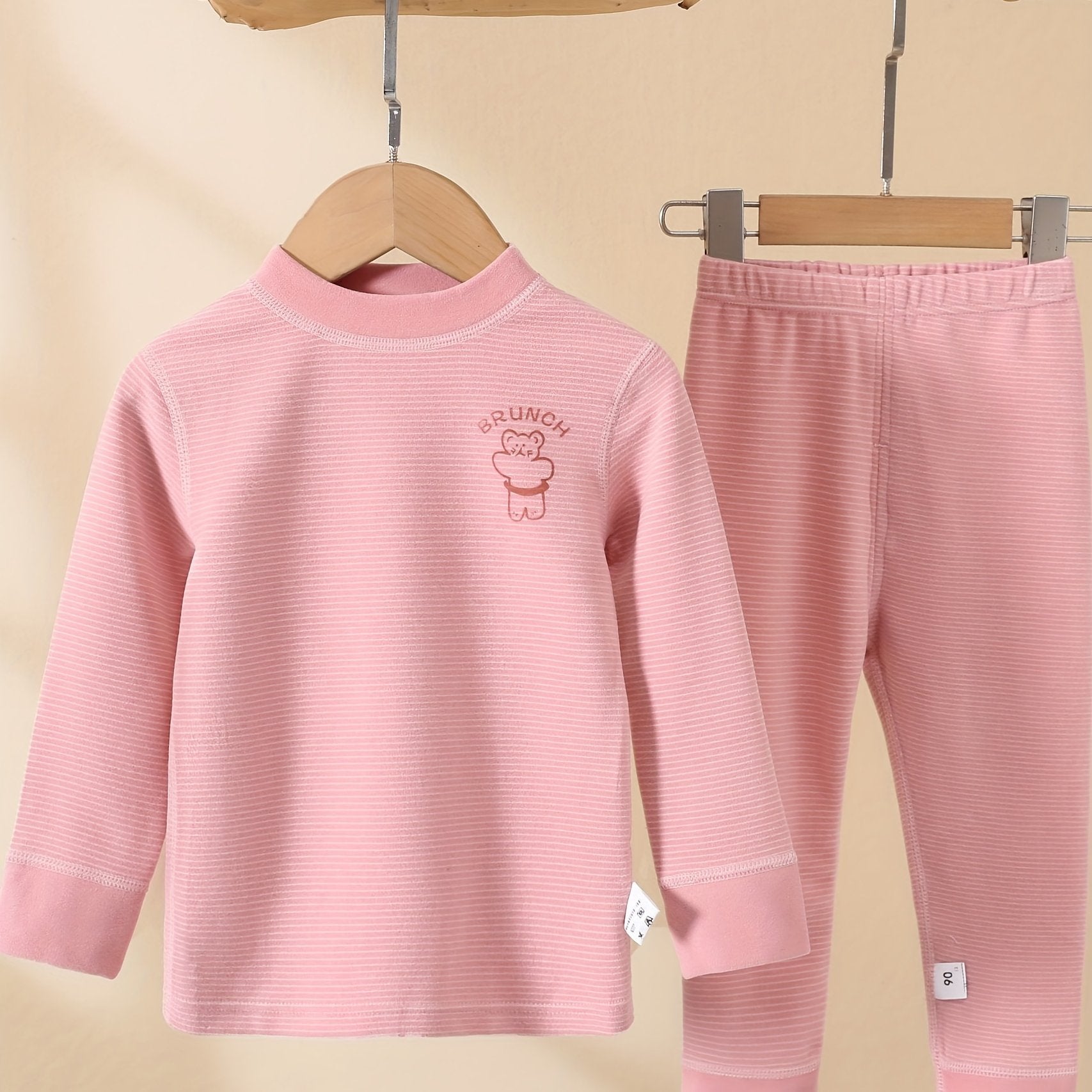 Toddler Boys Pajama Set Long Sleeve Top and Pants Stripe Pattern Fall Winter