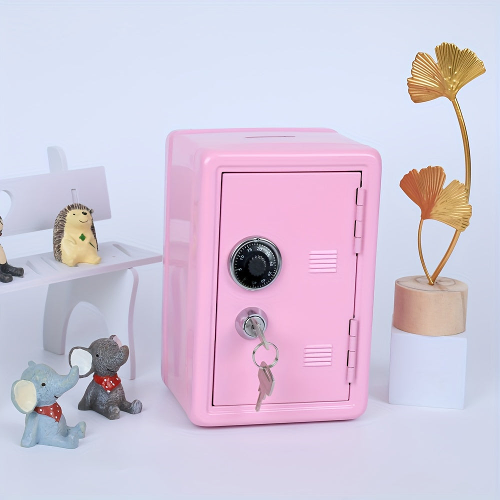 Mini Metal Locker Safe with Single Digit Combination Lock and Key