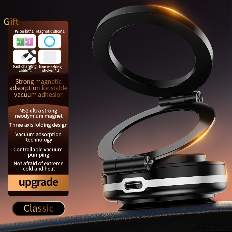 Magnitli avtomobil telefon uchun tutqich, iPhone uchun vakuum yopishqoq montaj
