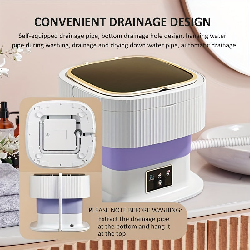 Portable Washing Machine with Dryer 11L Compact Square for RVs Apartments Camping Dorms