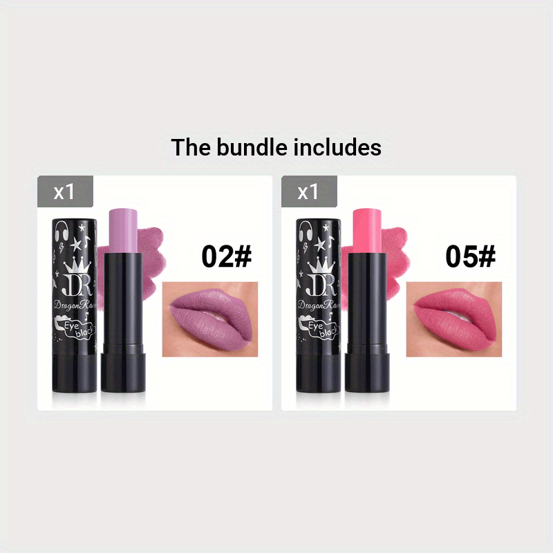 Barra de labios mate para mujer, perfilador de labios de terciopelo a prueba de manchas, con escualano vegetal