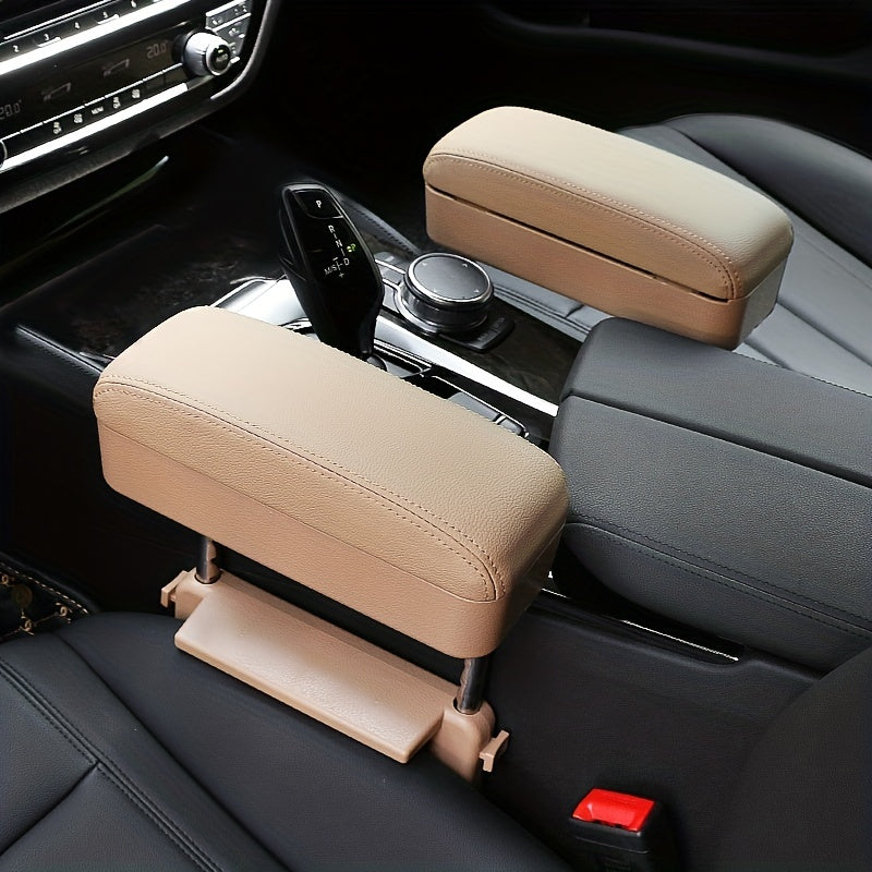 Adjustable Height Car Armrest Cushion ABS Material Elbow Rest Pad Storage Organizer