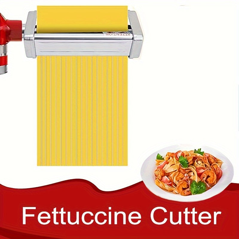 Stainless Steel Pasta Roller and Cutter Set for KitchenAid Stand Mixer