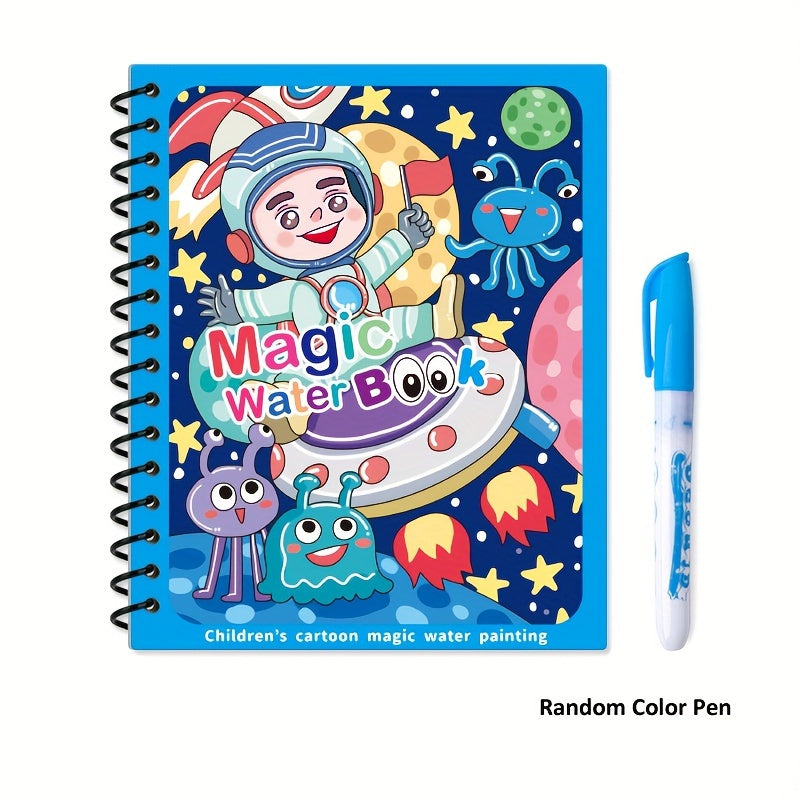 Water Drawing Book for Kids 3 Plus Reusable Water Pad with Water Pen in Multiple Colors