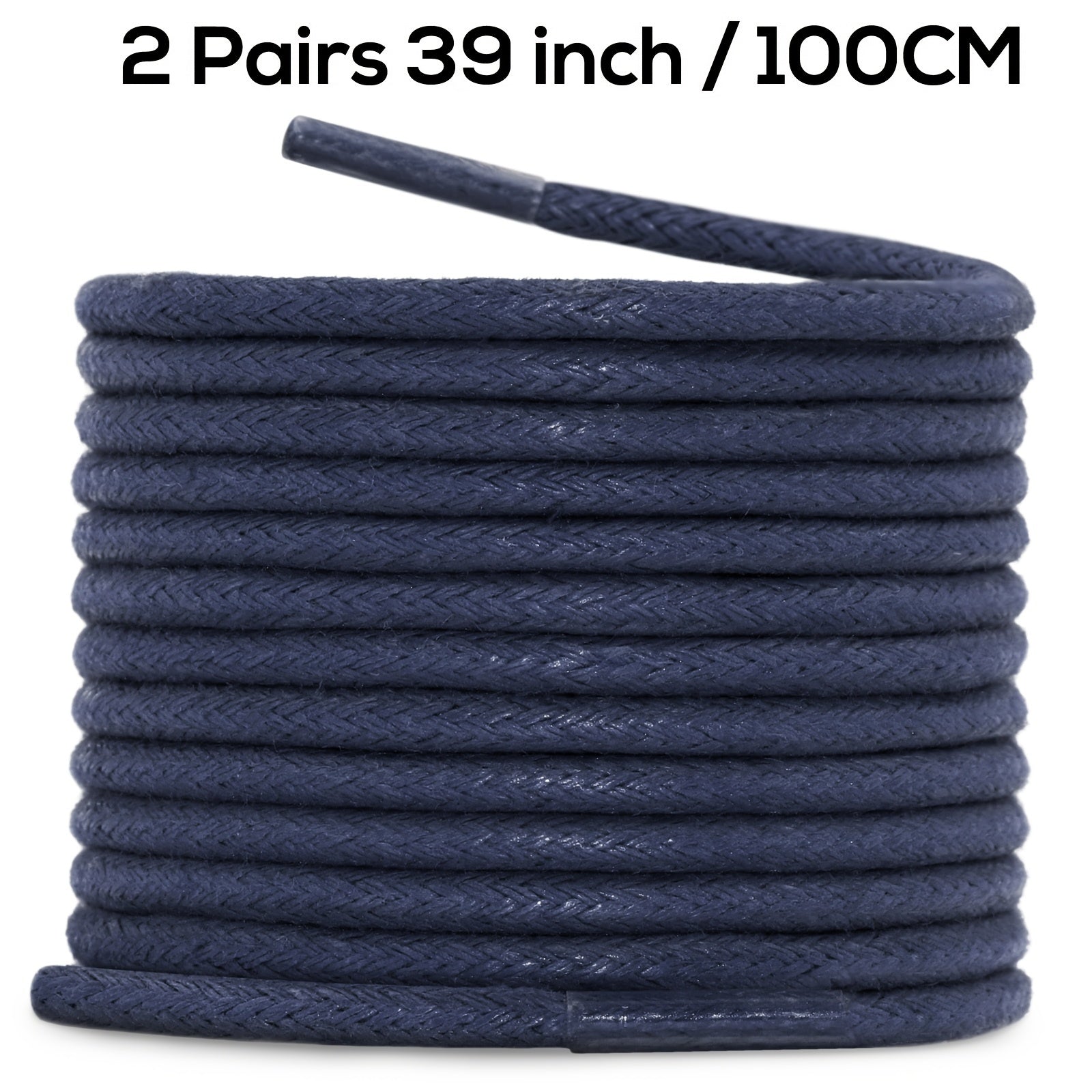Unisex Waxed Shoelaces 0.25cm Thick Round Replacement Multi-Coloured 4 Pairs
